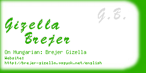 gizella brejer business card